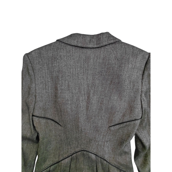 Bebe Brown Tweed Blazer Tailored Suit Jacket - Picture 3 of 11